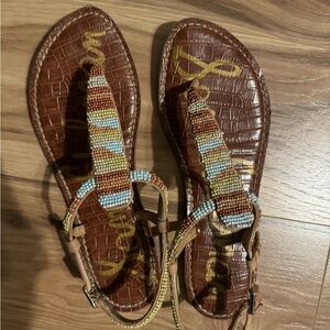 Sam Edelman Brown Beaded Women's Sandals